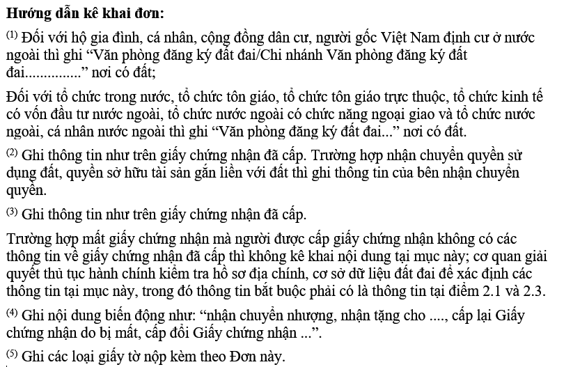 Hướng dẫn viết mẫu đơn đăng ký thừa kế quyền sử dụng đất