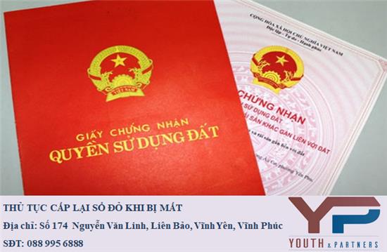 Thủ tục cấp lại sổ đỏ khi bị mất tại Vĩnh Phúc