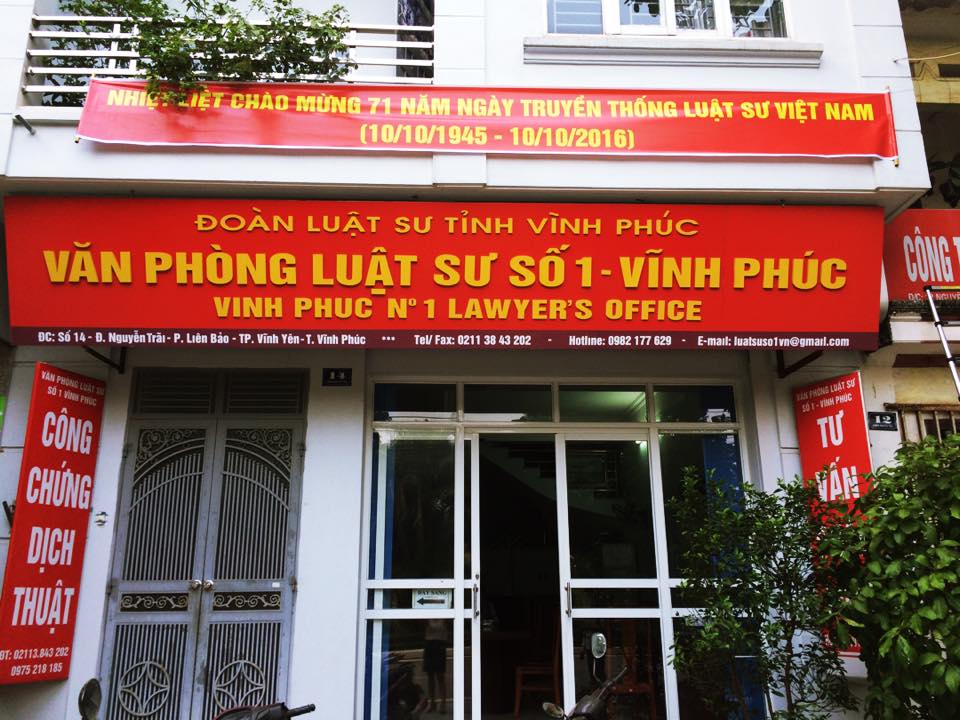 Trụ sở Văn phòng luật sư số 1 Vĩnh Phúc Trụ sở Văn phòng luật sư số 1 Vĩnh Phúc