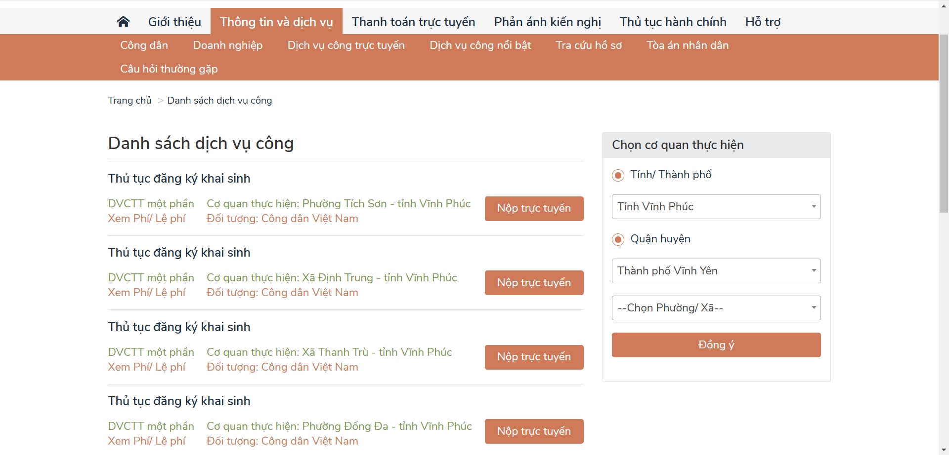 Thủ tục làm giấy khai sinh cho con online